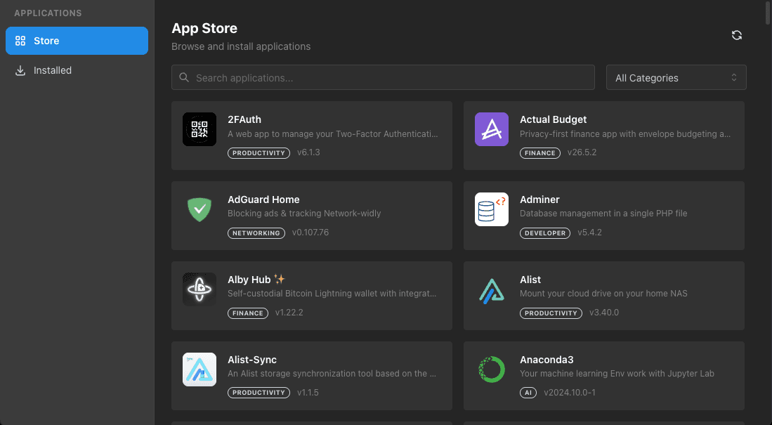 NovaNAS App Store