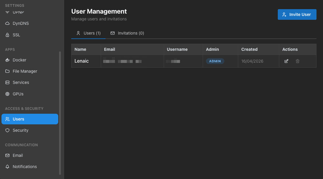 NovaNAS User Management