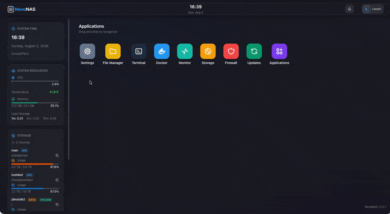 NovaNAS App Store